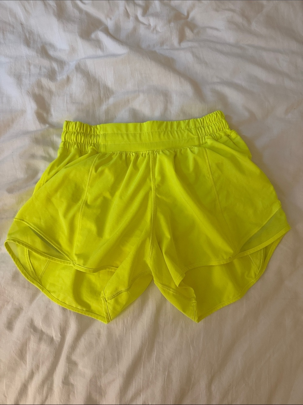 lululemon athletica Neon Yellow Athletic Running Shorts